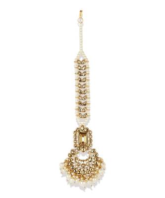 Gold stone antique gold Alloy  Maang tikka 2