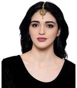 Gold stone antique gold Alloy  Maang tikka