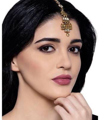 Gold stone antique gold Alloy  Maang tikka 1