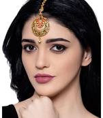 Gold stone antique gold Alloy  Maang tikka