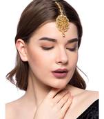 Gold stone antique gold Alloy  Maang tikka