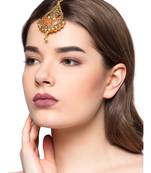 Gold stone antique gold Alloy  Maang tikka