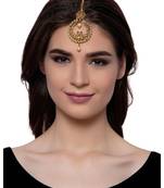 Gold stone antique gold Alloy  Maang tikka