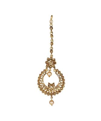Gold stone antique gold Alloy  Maang tikka 2