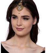 Gold stone antique gold Alloy  Maang tikka