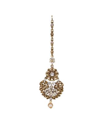 Gold stone antique gold Alloy  Maang tikka 2