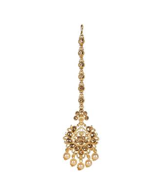 Gold stone antique gold Alloy  Maang tikka 2