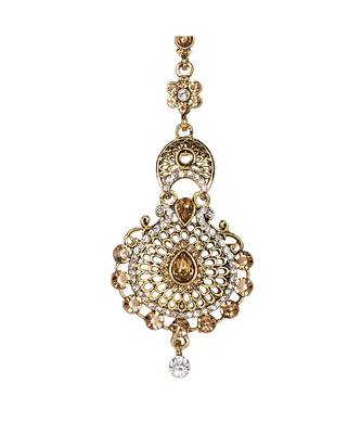 Gold stone antique gold Alloy  Maang tikka 3