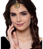 Gold stone antique gold Alloy  Maang tikka