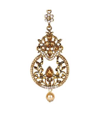 Gold stone antique gold Alloy  Maang tikka 2