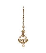 Gold stone antique gold Alloy  Maang tikka