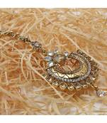 Gold stone antique gold Alloy  Maang tikka