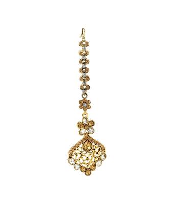 Gold stone antique gold Alloy  Maang tikka 2