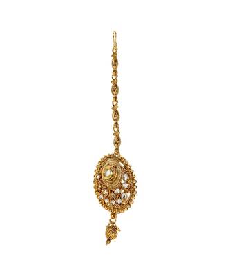 Gold stone antique gold Alloy  Maang tikka 2