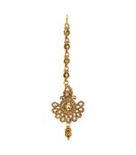 Gold stone antique gold Alloy  Maang tikka