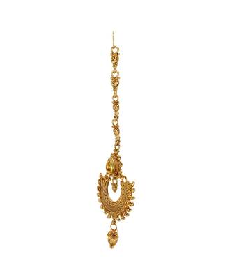 Gold stone antique gold Alloy  Maang tikka 2