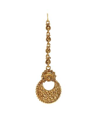 Gold stone antique gold Alloy  Maang tikka 1