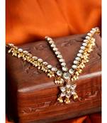 Gold kundan antique gold Alloy  Maang tikka