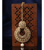 Gold stone antique gold Alloy  Maang tikka