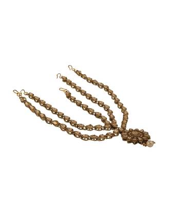 Gold kundan antique gold Alloy  Maang tikka 3