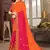 Multicolor embroidered chiffon saree with blouse