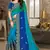 Multicolor embroidered chiffon saree with blouse