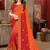 Multicolor embroidered chiffon saree with blouse