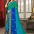 Multicolor embroidered chiffon saree with blouse