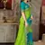 Multicolor embroidered chiffon saree with blouse