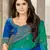 Multicolor embroidered chiffon saree with blouse