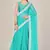 Sky blue plain net saree with blouse