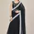 Black plain net saree with blouse