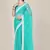 Sky blue plain net saree with blouse