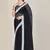 Black plain net saree with blouse