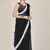 Black plain net saree with blouse