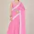 Light pink plain net saree with blouse
