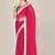 Pink plain net saree with blouse