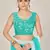 Sky blue plain net saree with blouse
