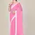 Light pink plain net saree with blouse