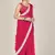 Pink plain net saree with blouse