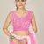 Light pink plain net saree with blouse