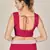 Pink plain net saree with blouse