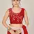 Red plain net saree with blouse