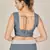 Grey plain net saree with blouse