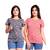 multicolor colored Cotton Hosiery Printed Round Neck T-shirt