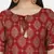 MAROON PRINTED CROP TOP WITH SKIRT AND POTLI
