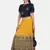 NAVY PRINTED CROP TOP WITH SKIRT AND POTLI