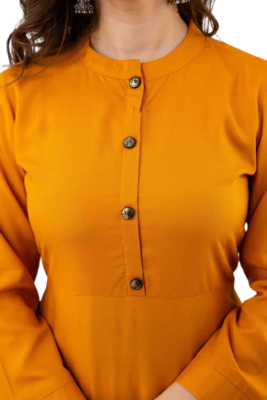 Yellow Kurti & Black Skirt 4