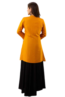 Yellow Kurti & Black Skirt 5