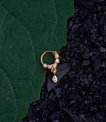 Ceremonial Nath or Nathni Gold Plated with American diamond nose ring